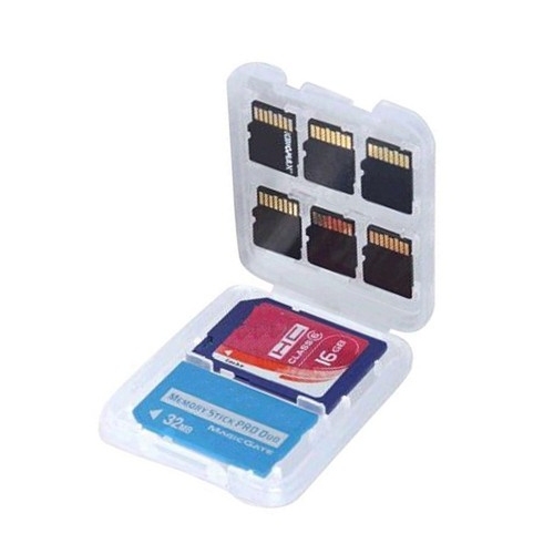 Beschermdoosje om SD, MS en Micro SD kaartjes in te bewaren Beschermdoosje om SD, MS en Micro SD kaartjes in te bewaren