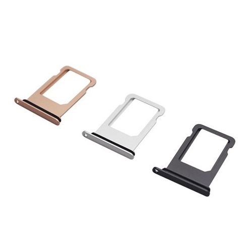 Vervangende SIMkaart houder voor de iPhone 8 in het zwart, zilver en goud Vervangende SIMkaart houder voor de iPhone 8 in het zwart, zilver en goud