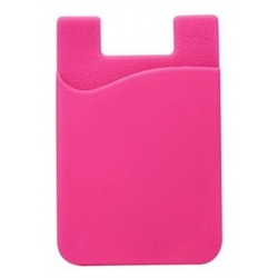 Fel roze pinpas houder voor op de achterkant van de smartphone voor pasje