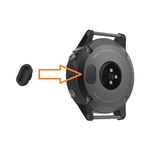 Dopje om de aansluiting van de Garmin Fenix, Forerunner en Vivoactive te beschermen Dopje om de aansluiting van de Garmin Fenix, Forerunner en Vivoactive te beschermen