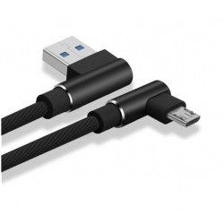 USB kabel met Micro-USB aansluiting in een haakse hoek