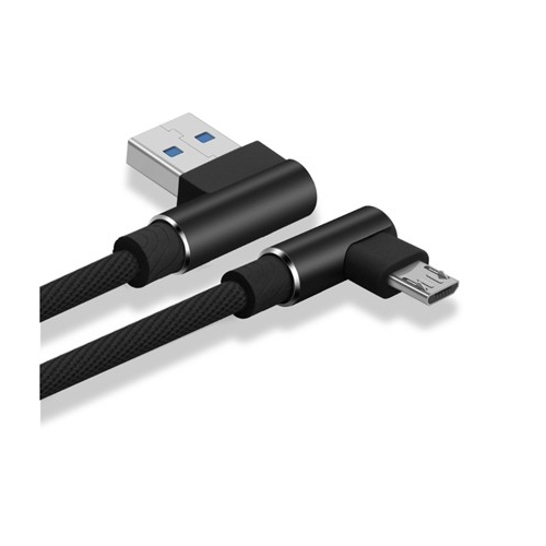 USB kabel met Micro-USB aansluiting in een haakse hoek